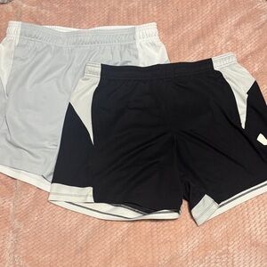 SET OF TWO- Under Armour Black and Gray Women's Basketball Shorts
